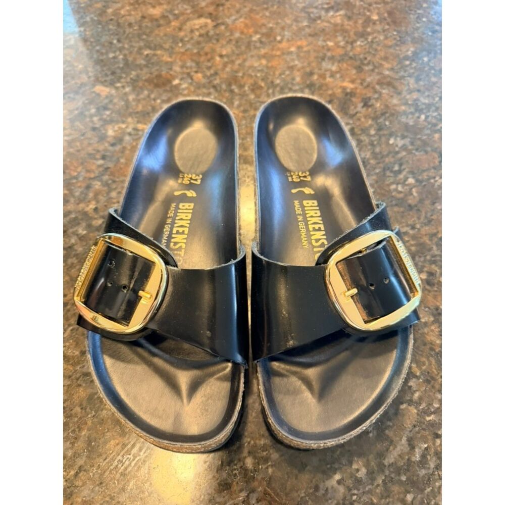 Birkenstock Madrid Big Buckle Sandals – Black Patent – EU 37 / US Women's 6-6.5